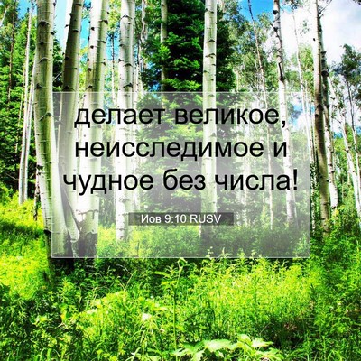 Picture 07 - Иов 9:10 RUSV - делает великое, - Bible Verse Picture