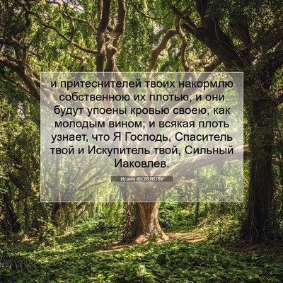 Picture 07 - Исаия 49:26 RUSV - и притеснителей твоих - Bible Verse Picture