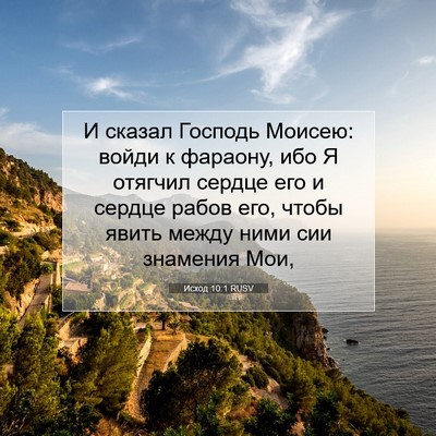 Picture 07 - Исход 10:1 RUSV - И сказал Господь Моисею: - Bible Verse Picture