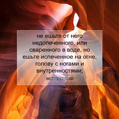 Picture 07 - Исход 12:9 RUSV - не ешьте от него - Bible Verse Picture