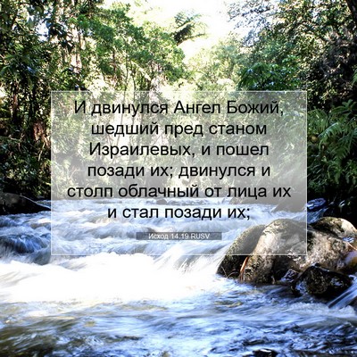 Picture 07 - Исход 14:19 RUSV - И двинулся Ангел Божий, - Bible Verse Picture