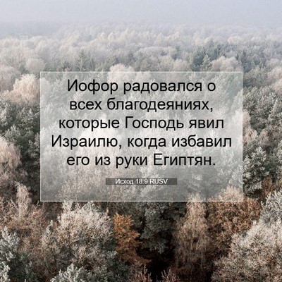 Picture 07 - Исход 18:9 RUSV - Иофор радовался о всех - Bible Verse Picture