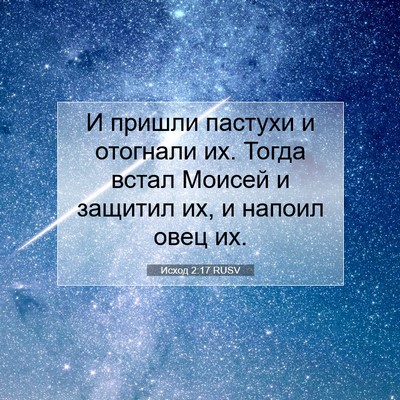 Picture 07 - Исход 2:17 RUSV - И пришли пастухи и - Bible Verse Picture