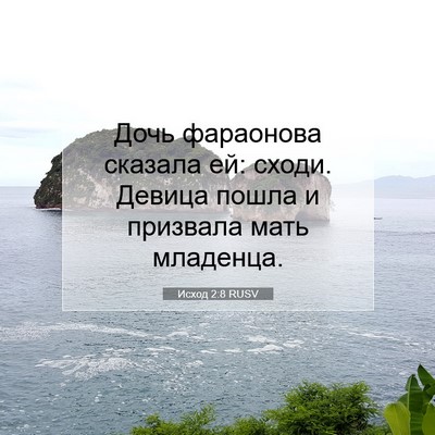 Picture 07 - Исход 2:8 RUSV - Дочь фараонова сказала ей: - Bible Verse Picture