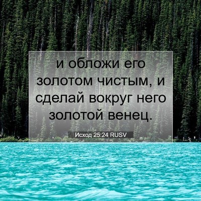Picture 07 - Исход 25:24 RUSV - и обложи его золотом - Bible Verse Picture