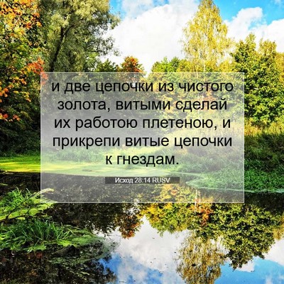 Picture 07 - Исход 28:14 RUSV - и две цепочки из чистого - Bible Verse Picture