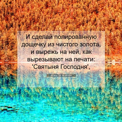 Picture 07 - Исход 28:36 RUSV - И сделай полированную - Bible Verse Picture