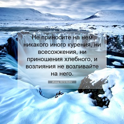 Picture 07 - Исход 30:9 RUSV - Не приносите на нем - Bible Verse Picture