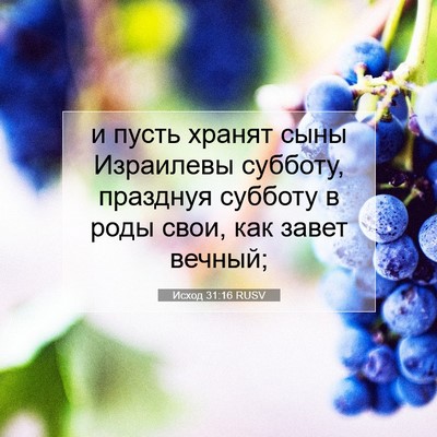 Picture 07 - Исход 31:16 RUSV - и пусть хранят сыны - Bible Verse Picture