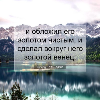 Picture 07 - Исход 37:11 RUSV - и обложил его золотом - Bible Verse Picture