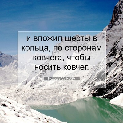 Picture 07 - Исход 37:5 RUSV - и вложил шесты в кольца, по - Bible Verse Picture
