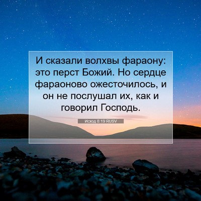 Picture 07 - Исход 8:19 RUSV - И сказали волхвы фараону: - Bible Verse Picture