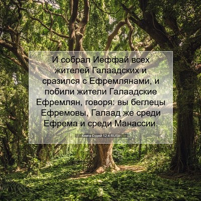 Picture 07 - Книга Судей 12:4 RUSV - И собрал Иеффай всех - Bible Verse Picture