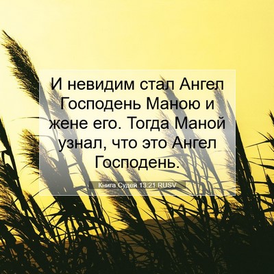 Picture 07 - Книга Судей 13:21 RUSV - И невидим стал Ангел - Bible Verse Picture