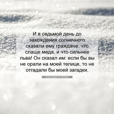 Picture 07 - Книга Судей 14:18 RUSV - И в седьмой день до - Bible Verse Picture