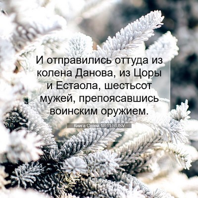 Picture 07 - Книга Судей 18:11 RUSV - И отправились оттуда из - Bible Verse Picture