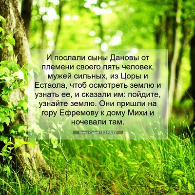 Picture 07 - Книга Судей 18:2 RUSV - И послали сыны Дановы от - Bible Verse Picture