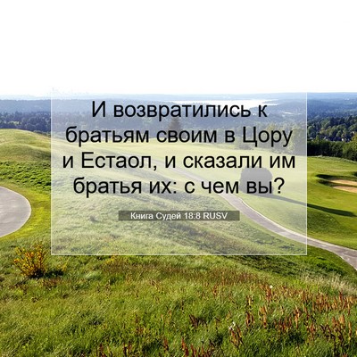 Picture 07 - Книга Судей 18:8 RUSV - И возвратились к братьям - Bible Verse Picture