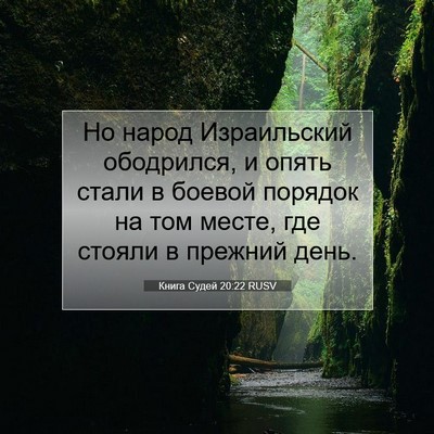Picture 07 - Книга Судей 20:22 RUSV - Но народ Израильский - Bible Verse Picture