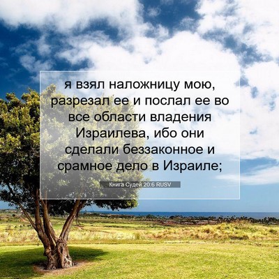 Picture 07 - Книга Судей 20:6 RUSV - я взял наложницу мою, - Bible Verse Picture