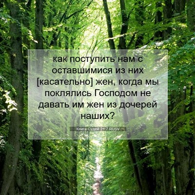 Picture 07 - Книга Судей 21:7 RUSV - как поступить нам с - Bible Verse Picture