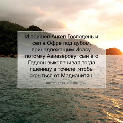 Picture 07 - Книга Судей 6:11 RUSV - И пришел Ангел Господень и - Bible Verse Picture