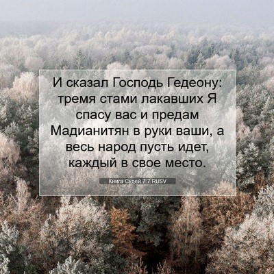 Picture 07 - Книга Судей 7:7 RUSV - И сказал Господь Гедеону: - Bible Verse Picture