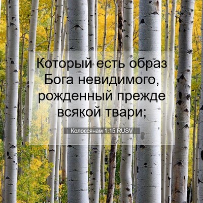 Picture 07 - Колоссянам 1:15 RUSV - Который есть образ Бога - Bible Verse Picture