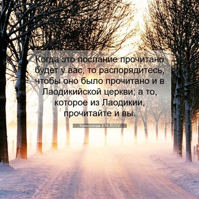 Picture 07 - Колоссянам 4:16 RUSV - Когда это послание - Bible Verse Picture
