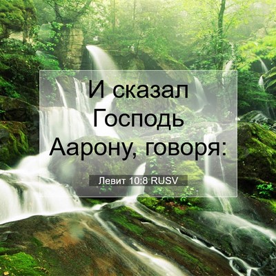 Picture 07 - Левит 10:8 RUSV - И сказал Господь Аарону, - Bible Verse Picture