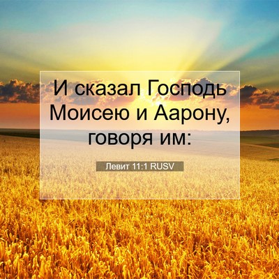 Picture 07 - Левит 11:1 RUSV - И сказал Господь Моисею и - Bible Verse Picture