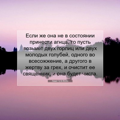 Picture 07 - Левит 12:8 RUSV - Если же она не в состоянии - Bible Verse Picture