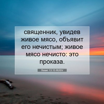 Picture 07 - Левит 13:15 RUSV - священник, увидев живое - Bible Verse Picture