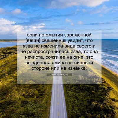 Picture 07 - Левит 13:55 RUSV - если по омытии зараженной - Bible Verse Picture