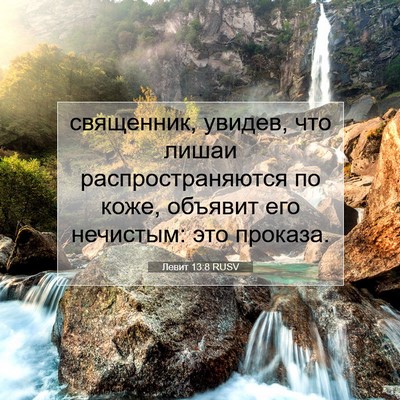Picture 07 - Левит 13:8 RUSV - священник, увидев, что - Bible Verse Picture