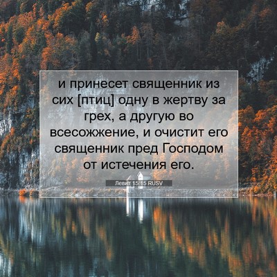 Picture 07 - Левит 15:15 RUSV - и принесет священник из - Bible Verse Picture