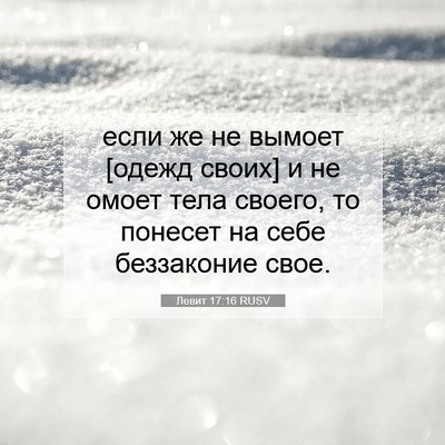 Picture 07 - Левит 17:16 RUSV - если же не вымоет [одежд - Bible Verse Picture