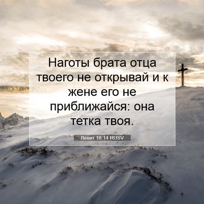 Picture 07 - Левит 18:14 RUSV - Наготы брата отца твоего - Bible Verse Picture