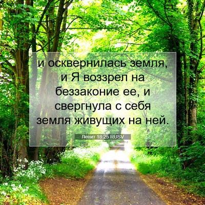 Picture 07 - Левит 18:25 RUSV - и осквернилась земля, и Я - Bible Verse Picture