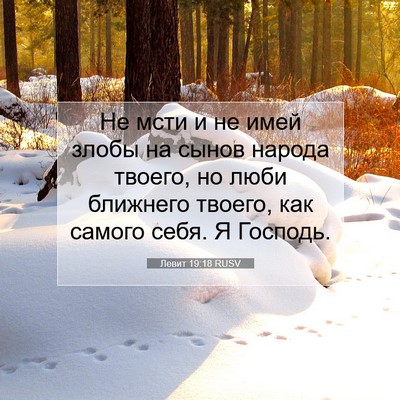 Picture 07 - Левит 19:18 RUSV - Не мсти и не имей злобы на - Bible Verse Picture