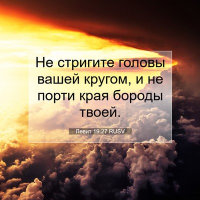 Picture 07 - Левит 19:27 RUSV - Не стригите головы вашей - Bible Verse Picture