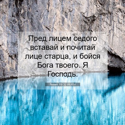 Picture 07 - Левит 19:32 RUSV - Пред лицем седого вставай - Bible Verse Picture