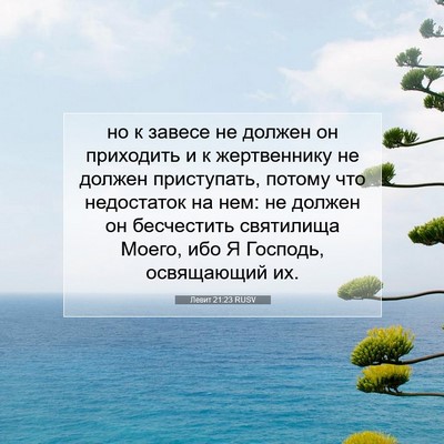 Picture 07 - Левит 21:23 RUSV - но к завесе не должен он - Bible Verse Picture
