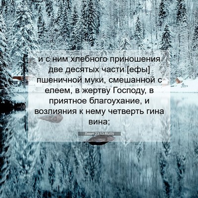 Picture 07 - Левит 23:13 RUSV - и с ним хлебного - Bible Verse Picture