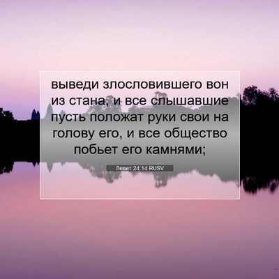 Picture 07 - Левит 24:14 RUSV - выведи злословившего вон - Bible Verse Picture