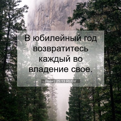 Picture 07 - Левит 25:13 RUSV - В юбилейный год - Bible Verse Picture