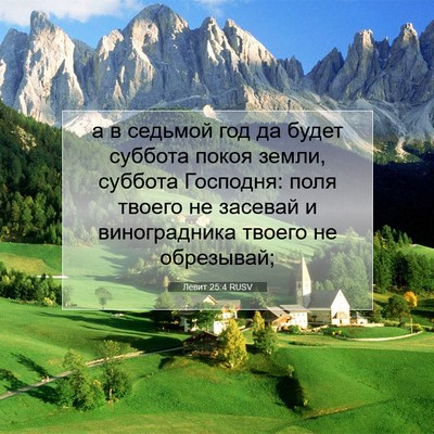 Picture 07 - Левит 25:4 RUSV - а в седьмой год да будет - Bible Verse Picture