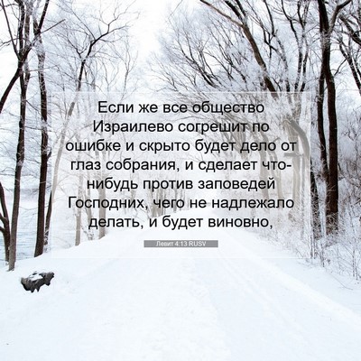 Picture 07 - Левит 4:13 RUSV - Если же все общество - Bible Verse Picture