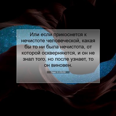 Picture 07 - Левит 5:3 RUSV - Или если прикоснется к - Bible Verse Picture
