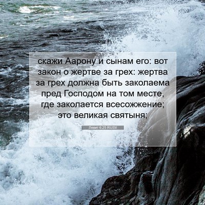 Picture 07 - Левит 6:25 RUSV - скажи Аарону и сынам его: - Bible Verse Picture